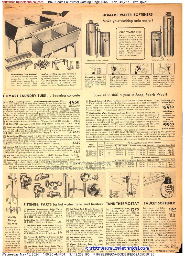 1948 Sears Fall Winter Catalog, Page 1066