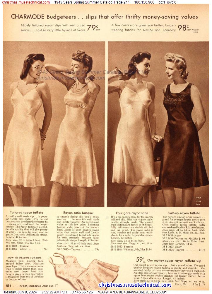 1943 Sears Spring Summer Catalog, Page 214
