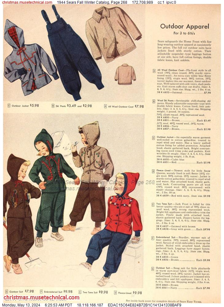 1944 Sears Fall Winter Catalog, Page 268