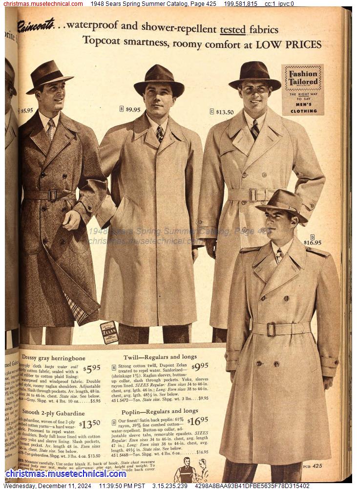 1948 Sears Spring Summer Catalog, Page 425