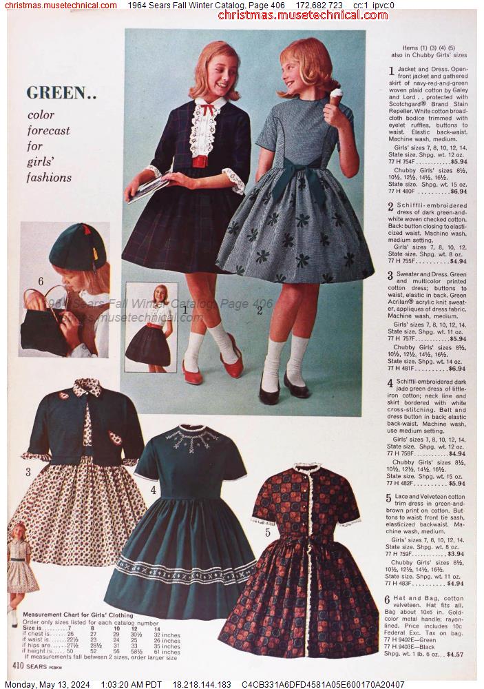 1964 Sears Fall Winter Catalog, Page 406 - Catalogs & Wishbooks