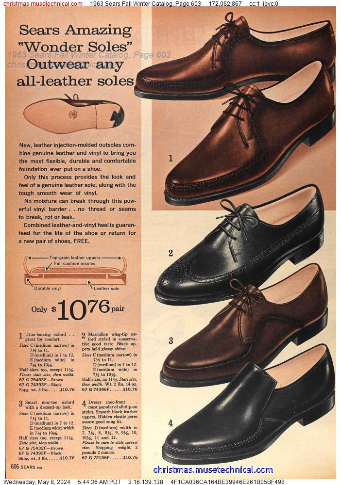 1963 Sears Fall Winter Catalog, Page 603
