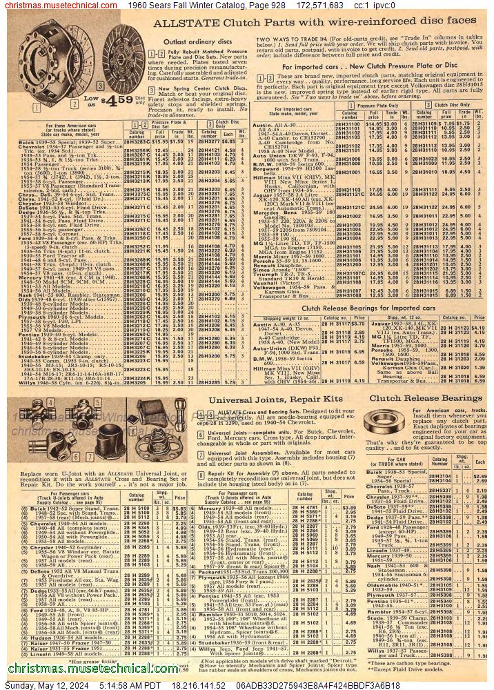 1960 Sears Fall Winter Catalog, Page 928