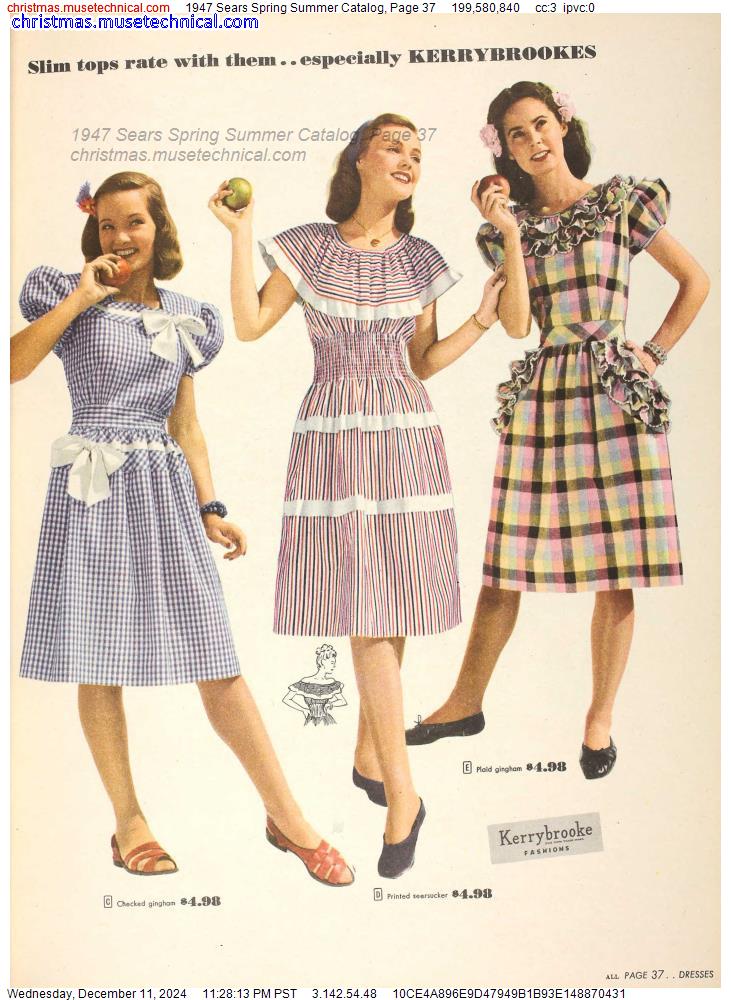 1947 Sears Spring Summer Catalog, Page 37