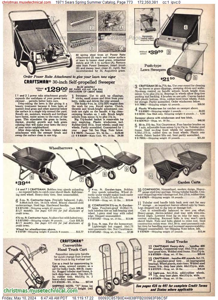 1971 Sears Spring Summer Catalog, Page 773