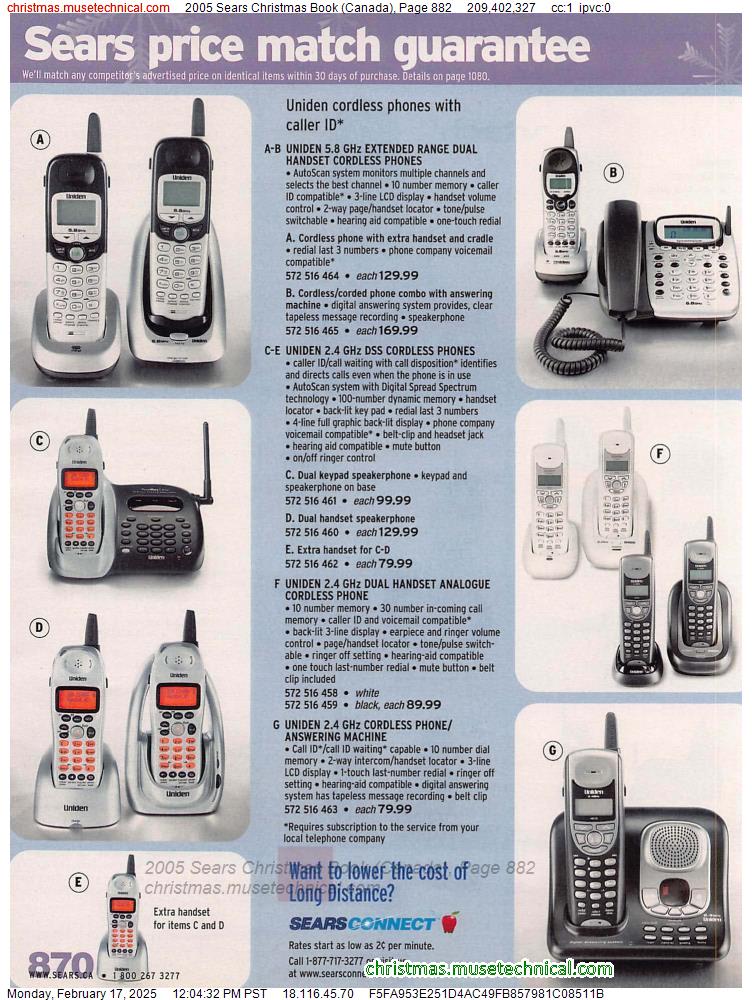 2005 Sears Christmas Book (Canada), Page 882