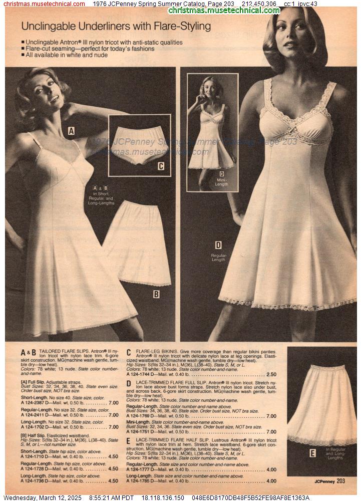 1976 JCPenney Spring Summer Catalog, Page 203