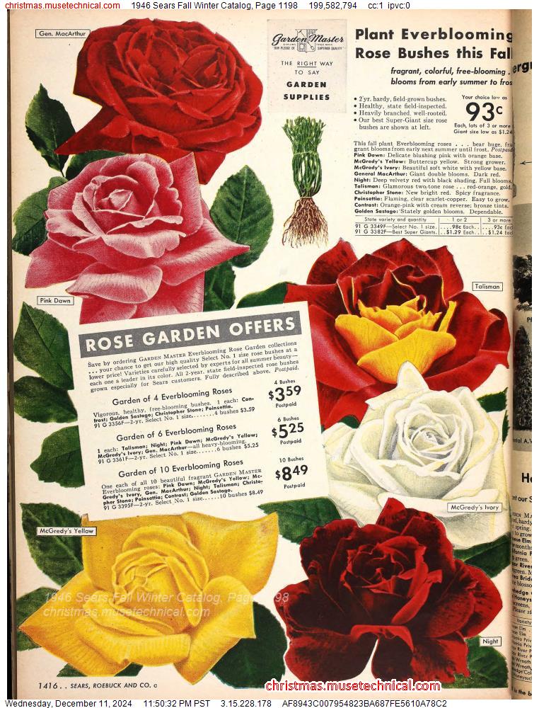 1946 Sears Fall Winter Catalog, Page 1198