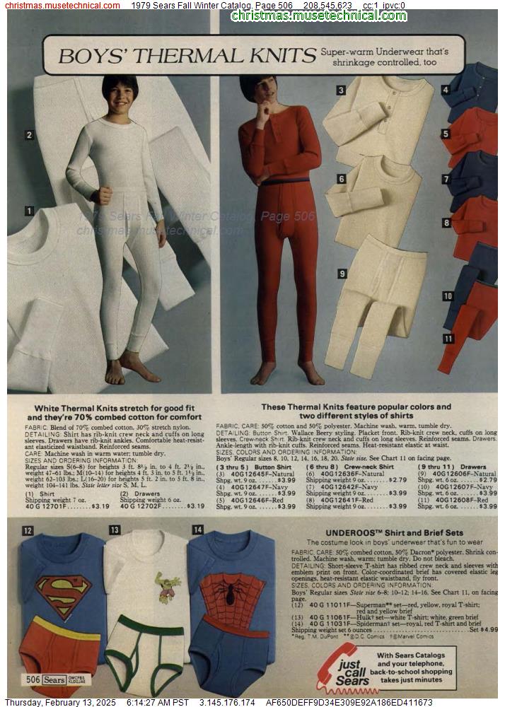 1979 Sears Fall Winter Catalog, Page 506