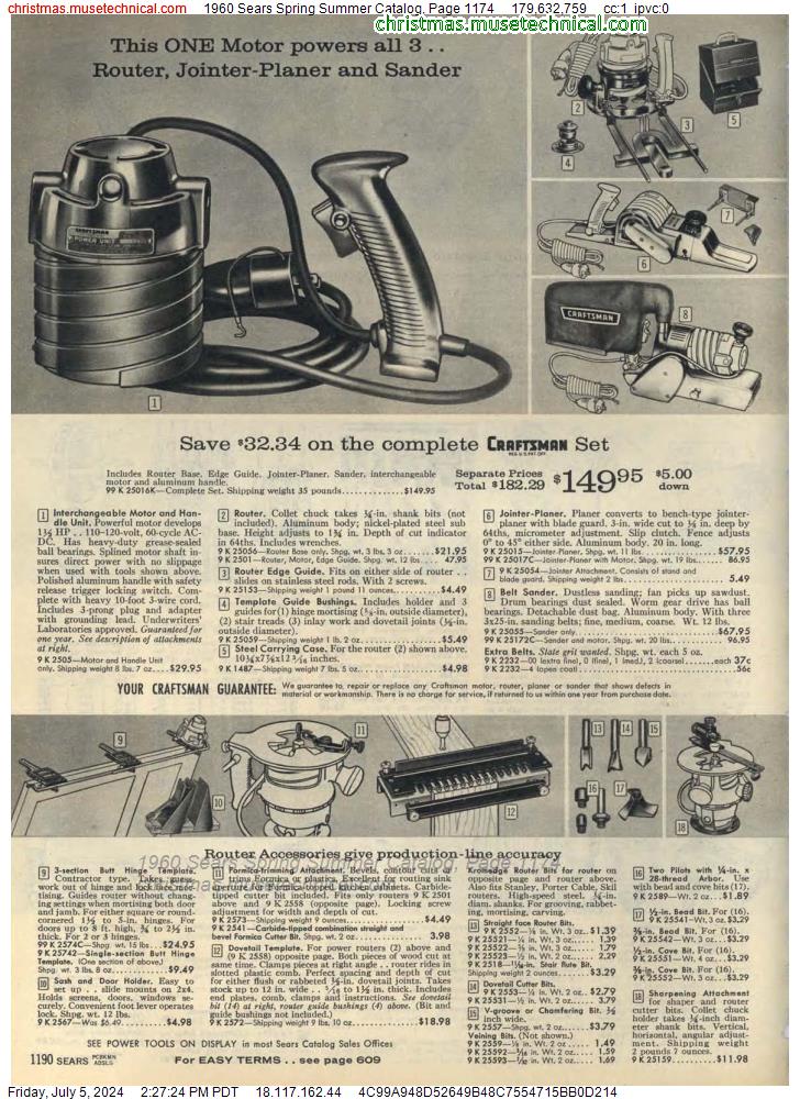 1960 Sears Spring Summer Catalog, Page 1174