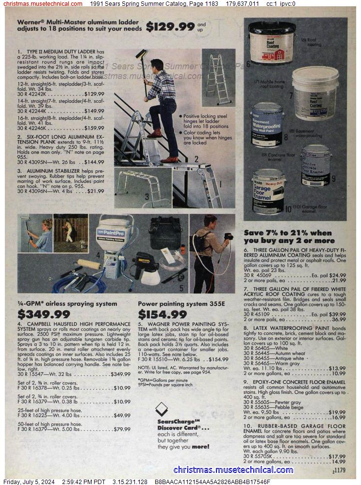 1991 Sears Spring Summer Catalog, Page 1183