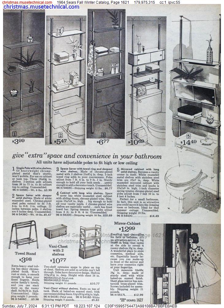 1964 Sears Fall Winter Catalog, Page 1621