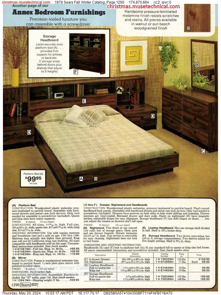 1978 Sears Fall Winter Catalog, Page 1290