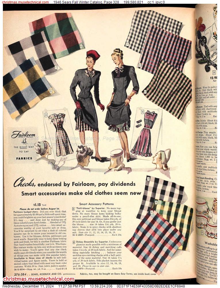 1946 Sears Fall Winter Catalog, Page 328