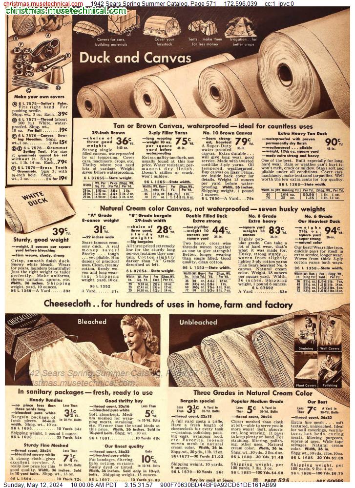 1942 Sears Spring Summer Catalog, Page 571
