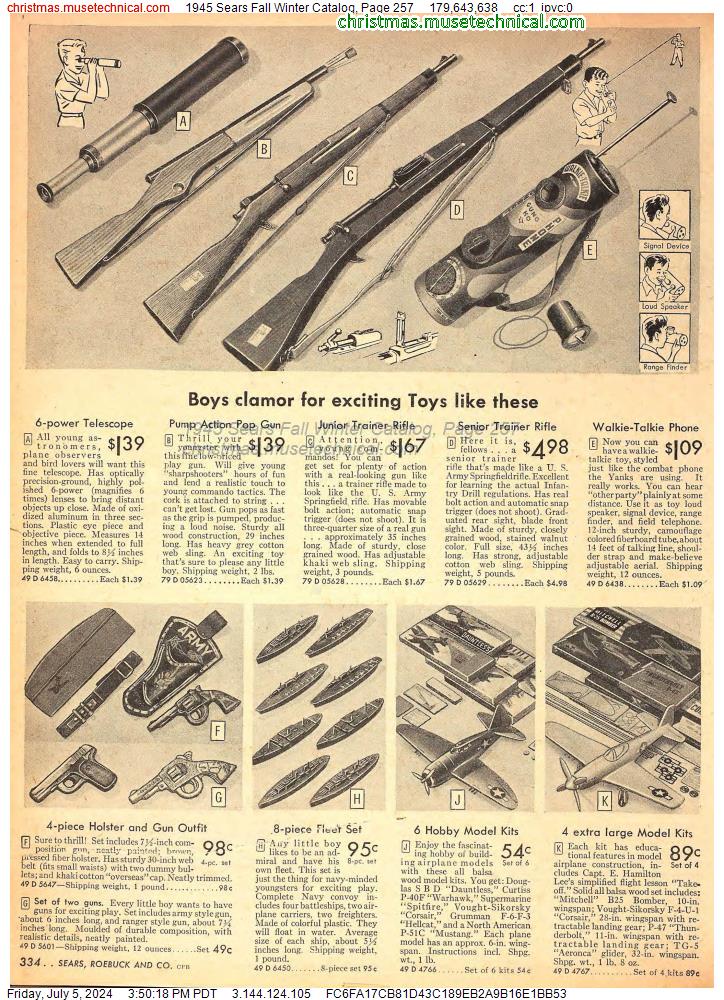 1945 Sears Fall Winter Catalog, Page 257