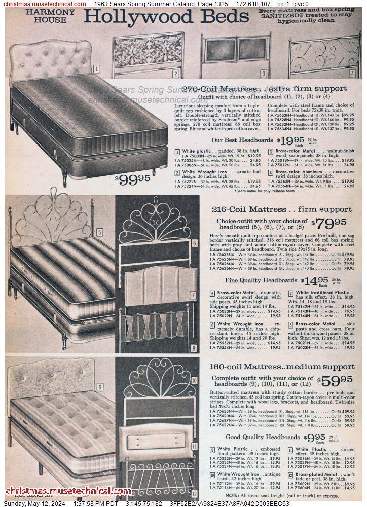 1963 Sears Spring Summer Catalog, Page 1325