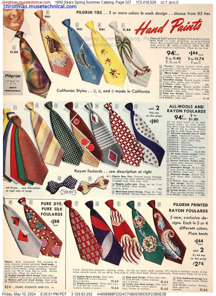 1950 Sears Spring Summer Catalog, Page 327