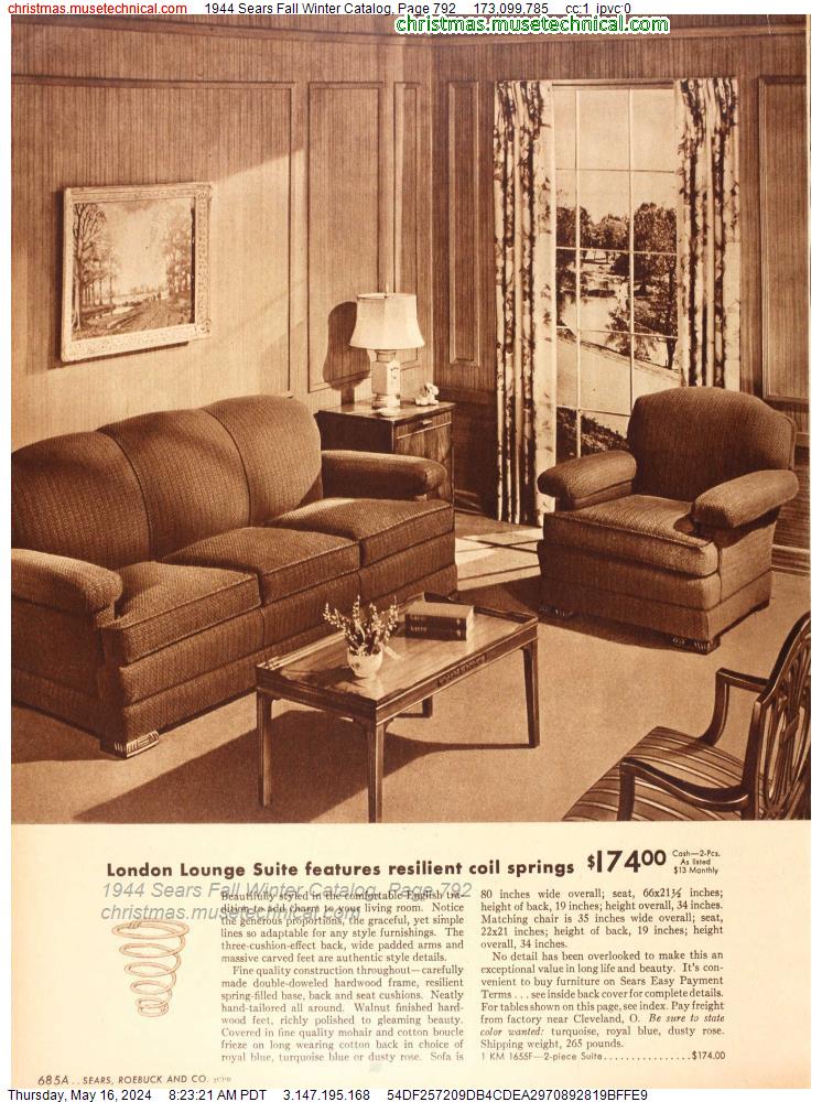 1944 Sears Fall Winter Catalog, Page 792