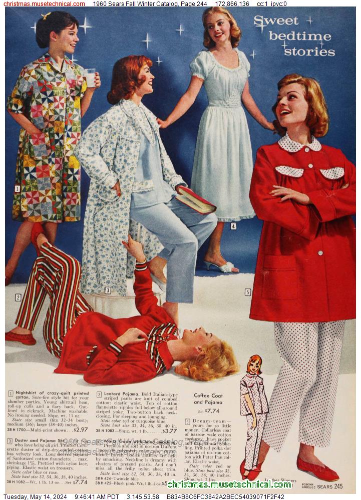 1960 Sears Fall Winter Catalog, Page 244