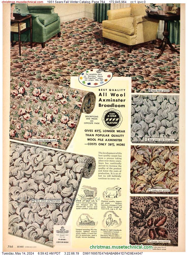 1951 Sears Fall Winter Catalog, Page 764