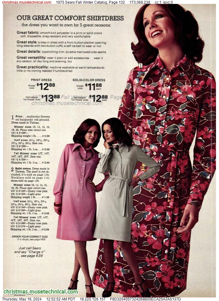 1975 Sears Fall Winter Catalog, Page 132