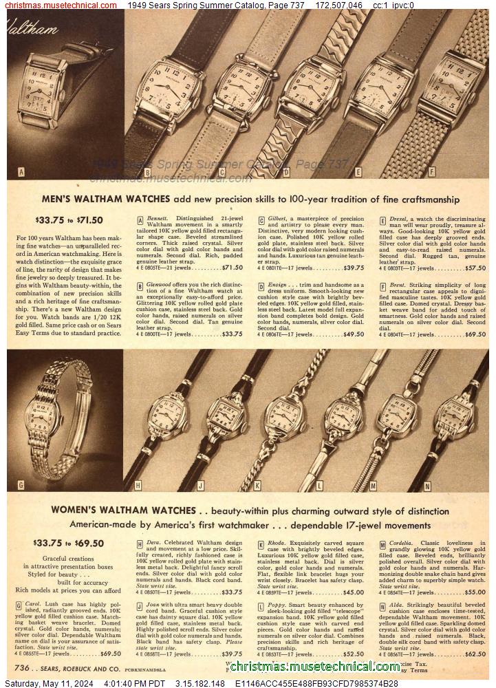 1949 Sears Spring Summer Catalog, Page 737