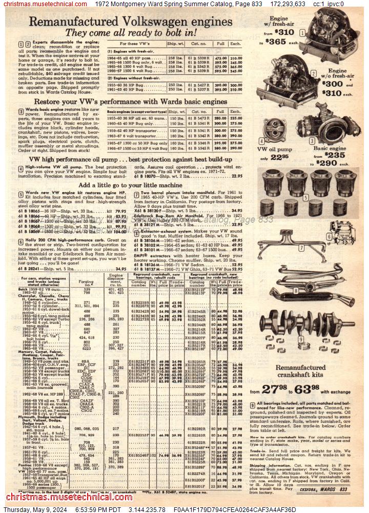 1972 Montgomery Ward Spring Summer Catalog, Page 833