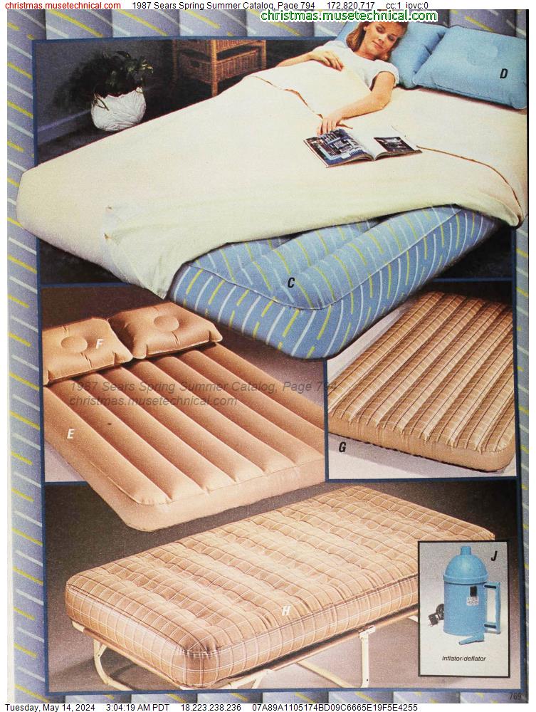 1987 Sears Spring Summer Catalog, Page 794