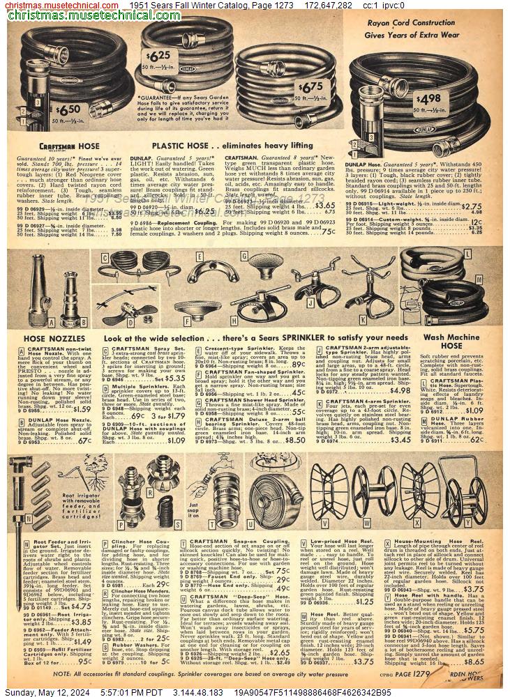 1951 Sears Fall Winter Catalog, Page 1273