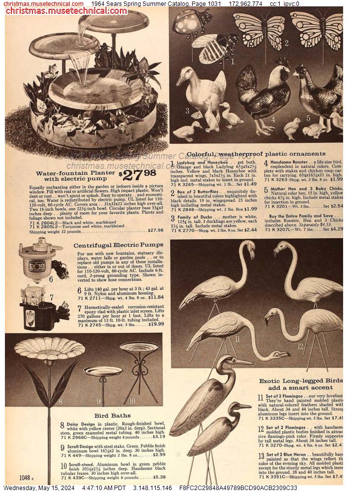 1964 Sears Spring Summer Catalog, Page 1031