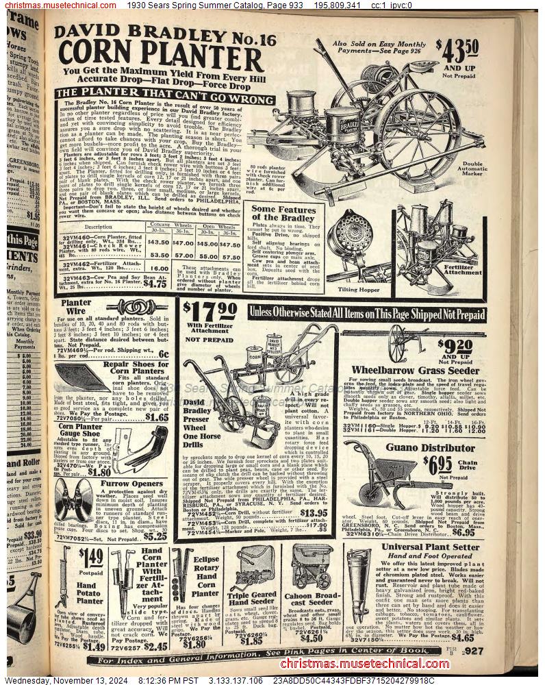 1930 Sears Spring Summer Catalog, Page 933