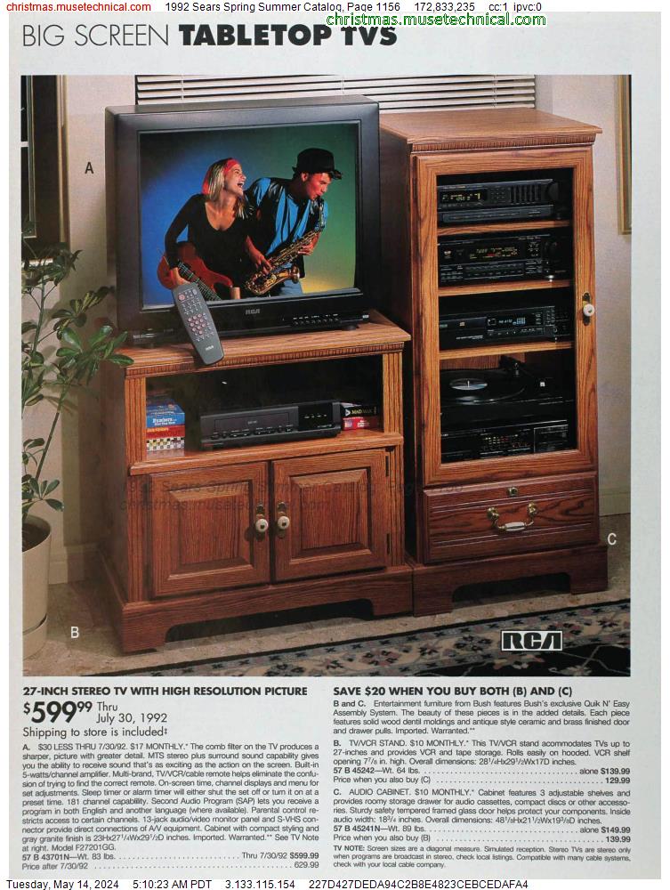1992 Sears Spring Summer Catalog, Page 1156