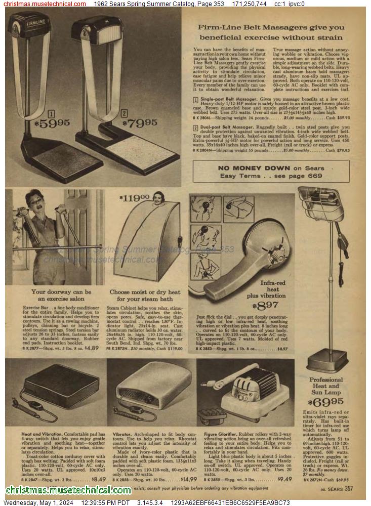 1962 Sears Spring Summer Catalog, Page 353