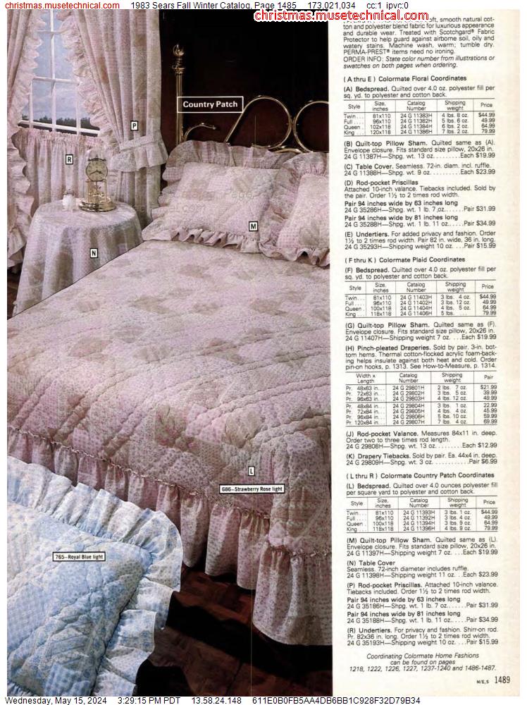 1983 Sears Fall Winter Catalog, Page 1485