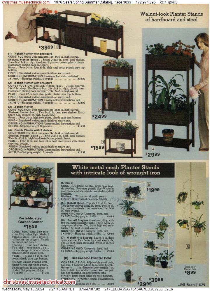 1976 Sears Spring Summer Catalog, Page 1033
