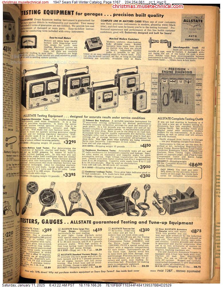 1947 Sears Fall Winter Catalog, Page 1267