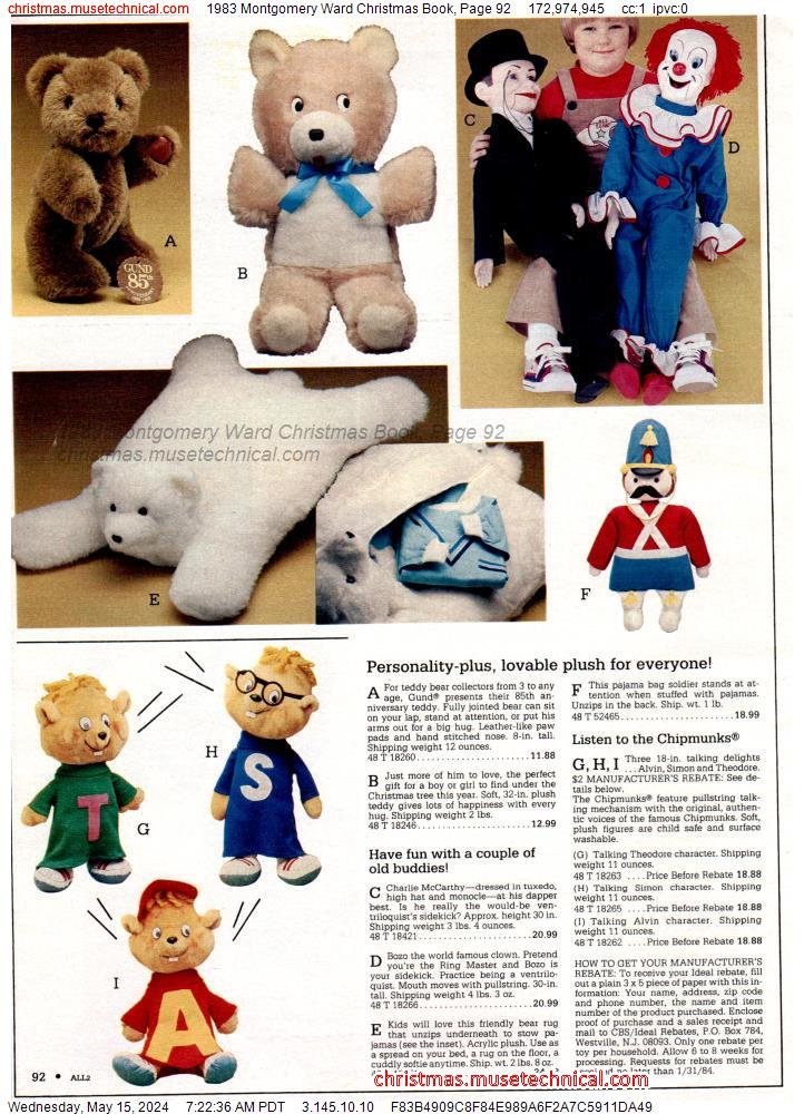 1983 Montgomery Ward Christmas Book, Page 92