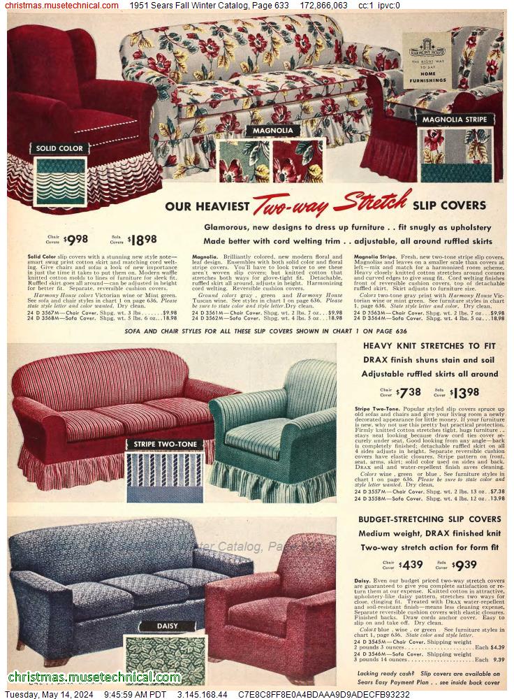 1951 Sears Fall Winter Catalog, Page 633