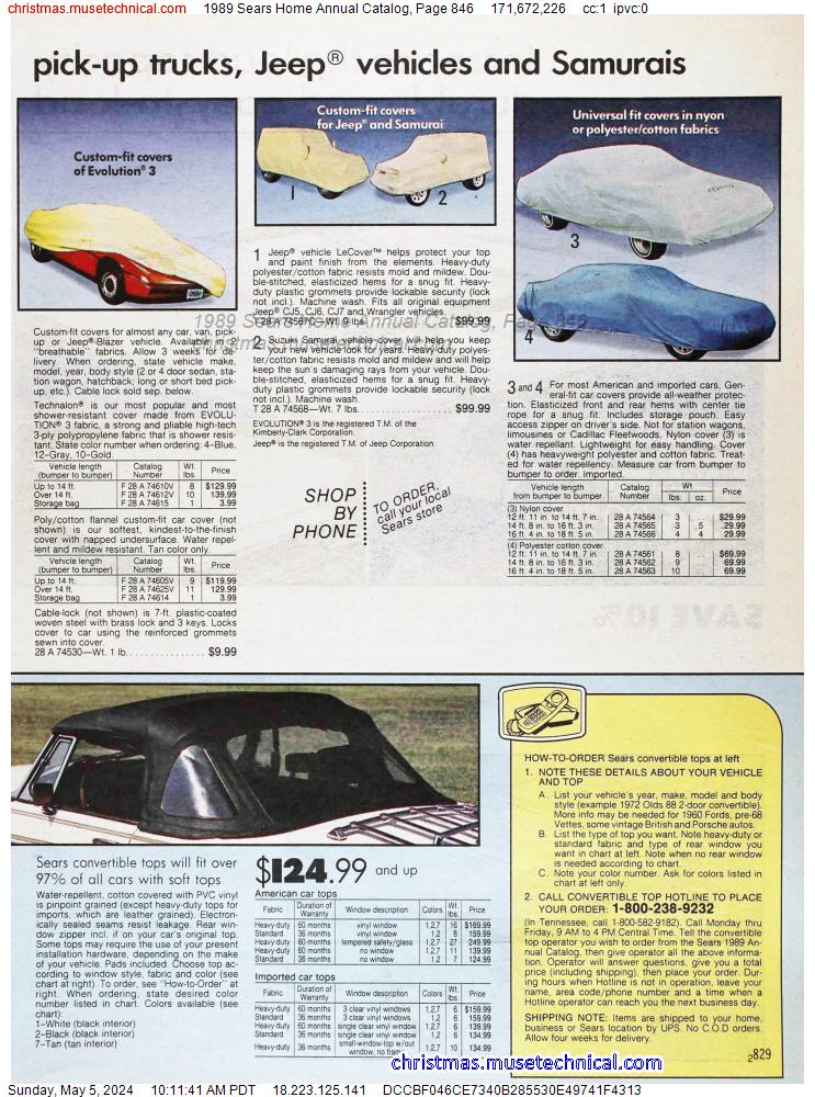 1989 Sears Home Annual Catalog, Page 846