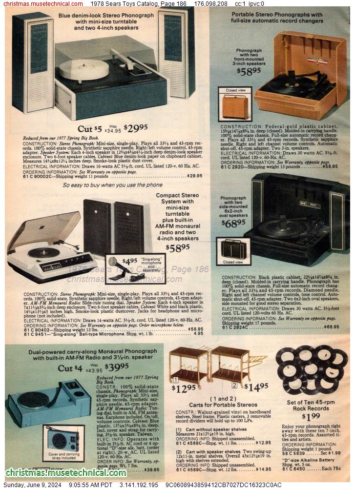 1978 Sears Toys Catalog, Page 186