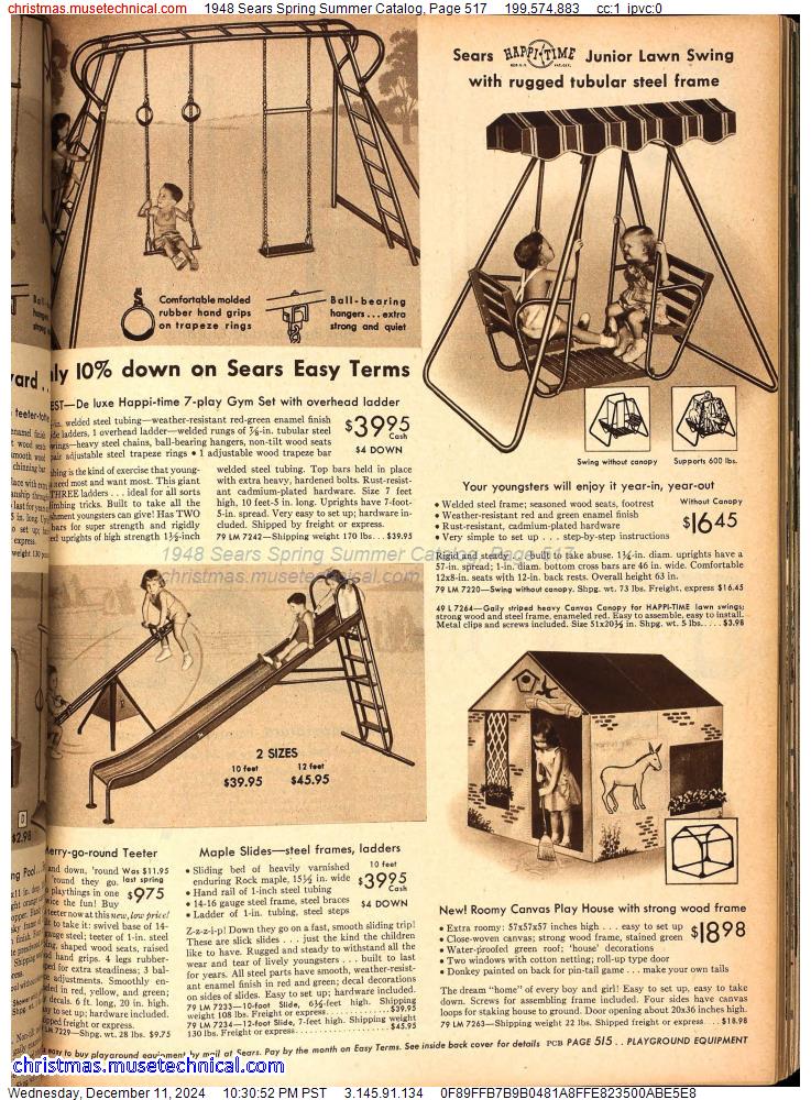 1948 Sears Spring Summer Catalog, Page 517