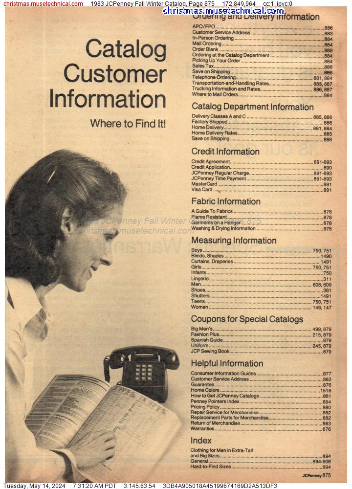 1983 JCPenney Fall Winter Catalog, Page 875