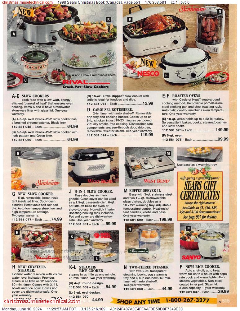 1998 Sears Christmas Book (Canada), Page 551