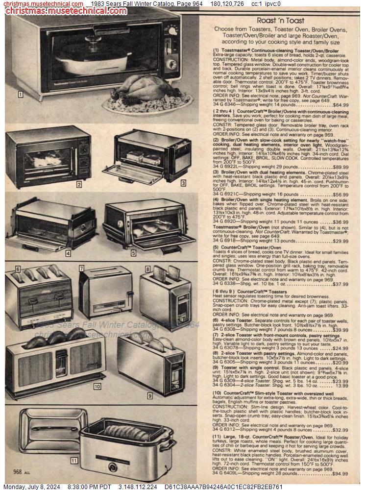 1983 Sears Fall Winter Catalog, Page 964