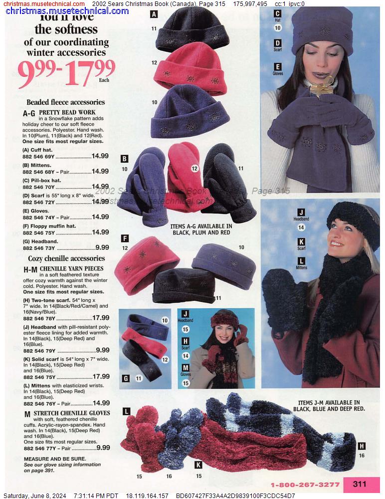 2002 Sears Christmas Book (Canada), Page 315