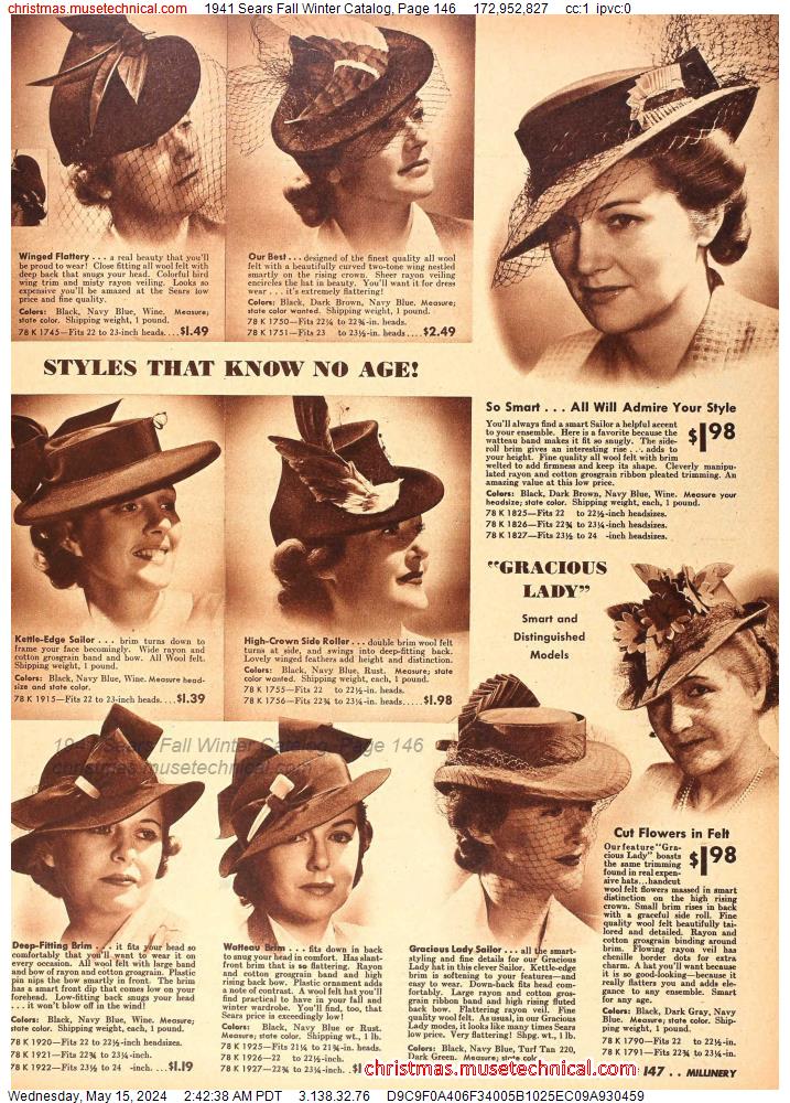 1941 Sears Fall Winter Catalog, Page 146