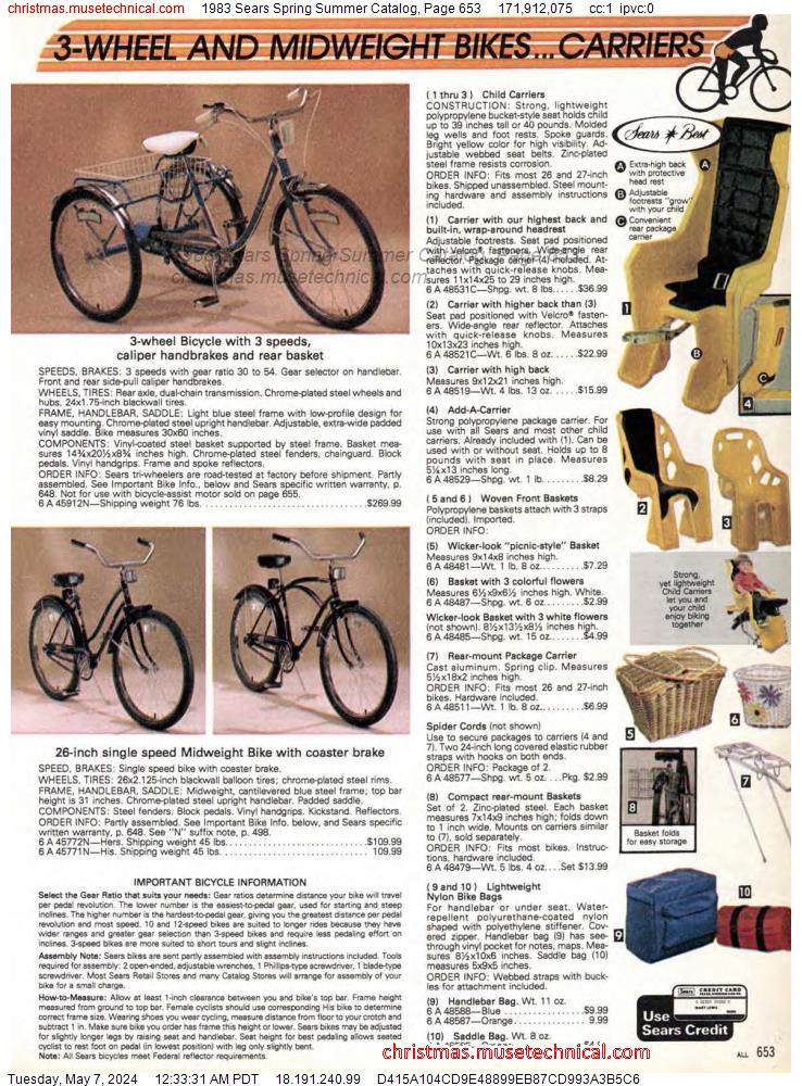 1983 Sears Spring Summer Catalog, Page 653
