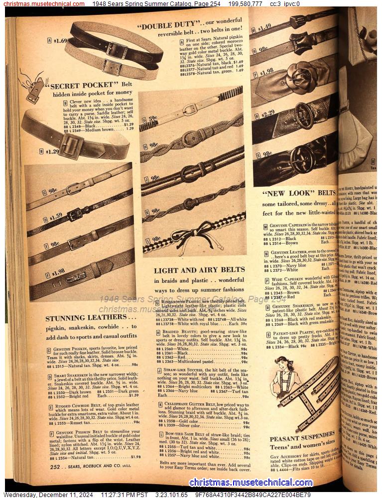 1948 Sears Spring Summer Catalog, Page 254