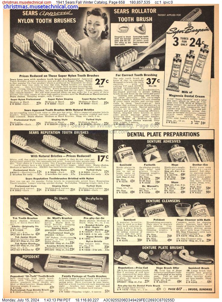 1941 Sears Fall Winter Catalog, Page 658